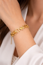 Gold Star Link Bracelet Gold – Celestial Star Chain Jewelry