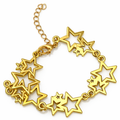 Gold Star Link Bracelet Gold – Celestial Star Chain Jewelry