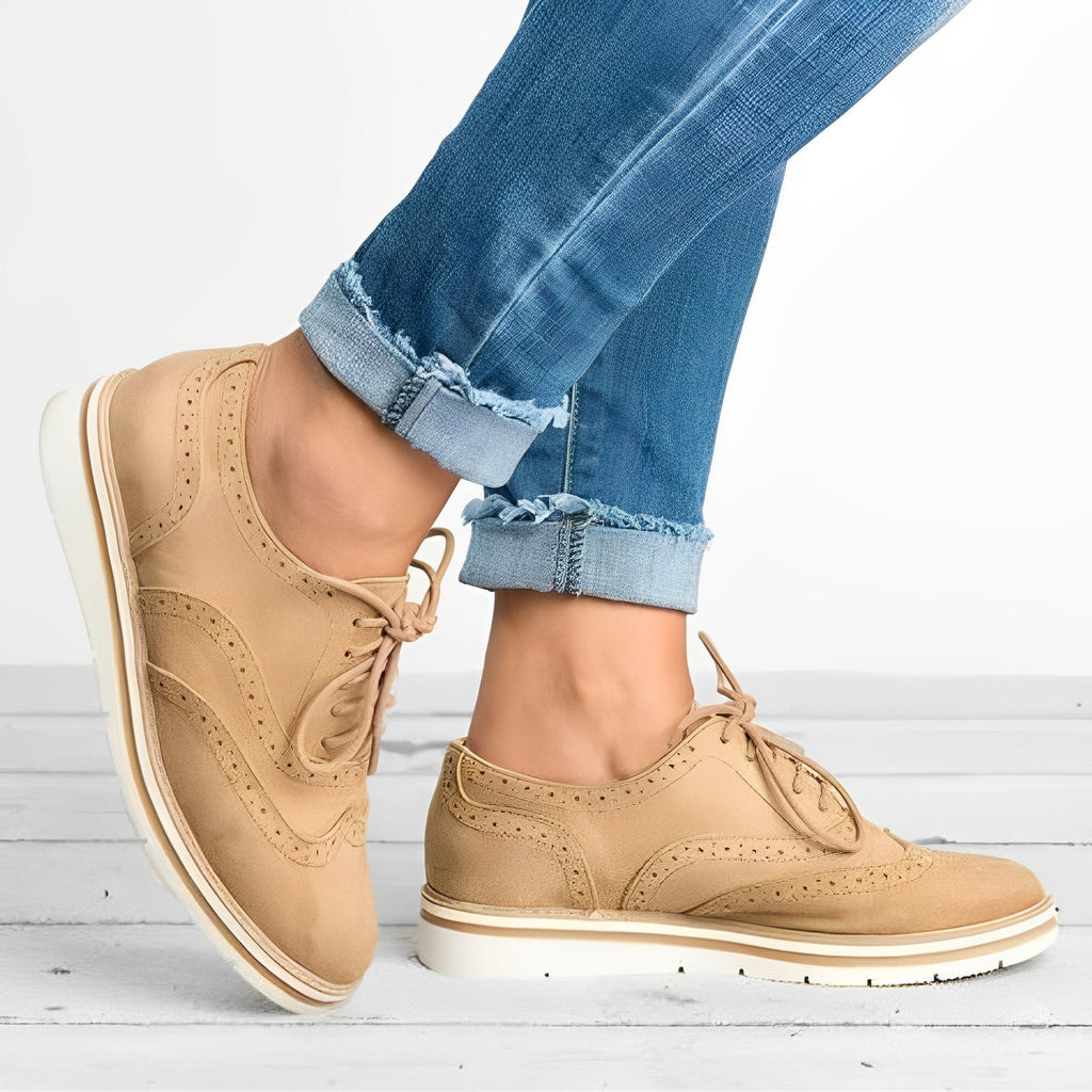 Oxford Lace-Up Shoes with Cut-Out Details