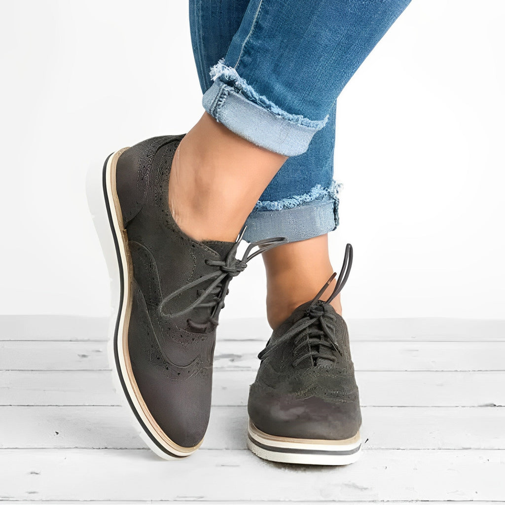 Oxford Lace-Up Shoes with Cut-Out Details