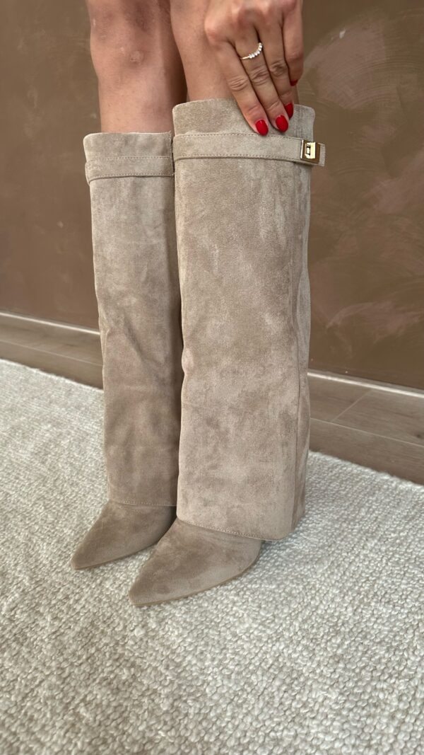 Women's Knee Length Boots with Buckle Adjustment