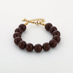 Espresso Elegance Bracelet Gold – Sophisticated Brown-Toned Jewelry