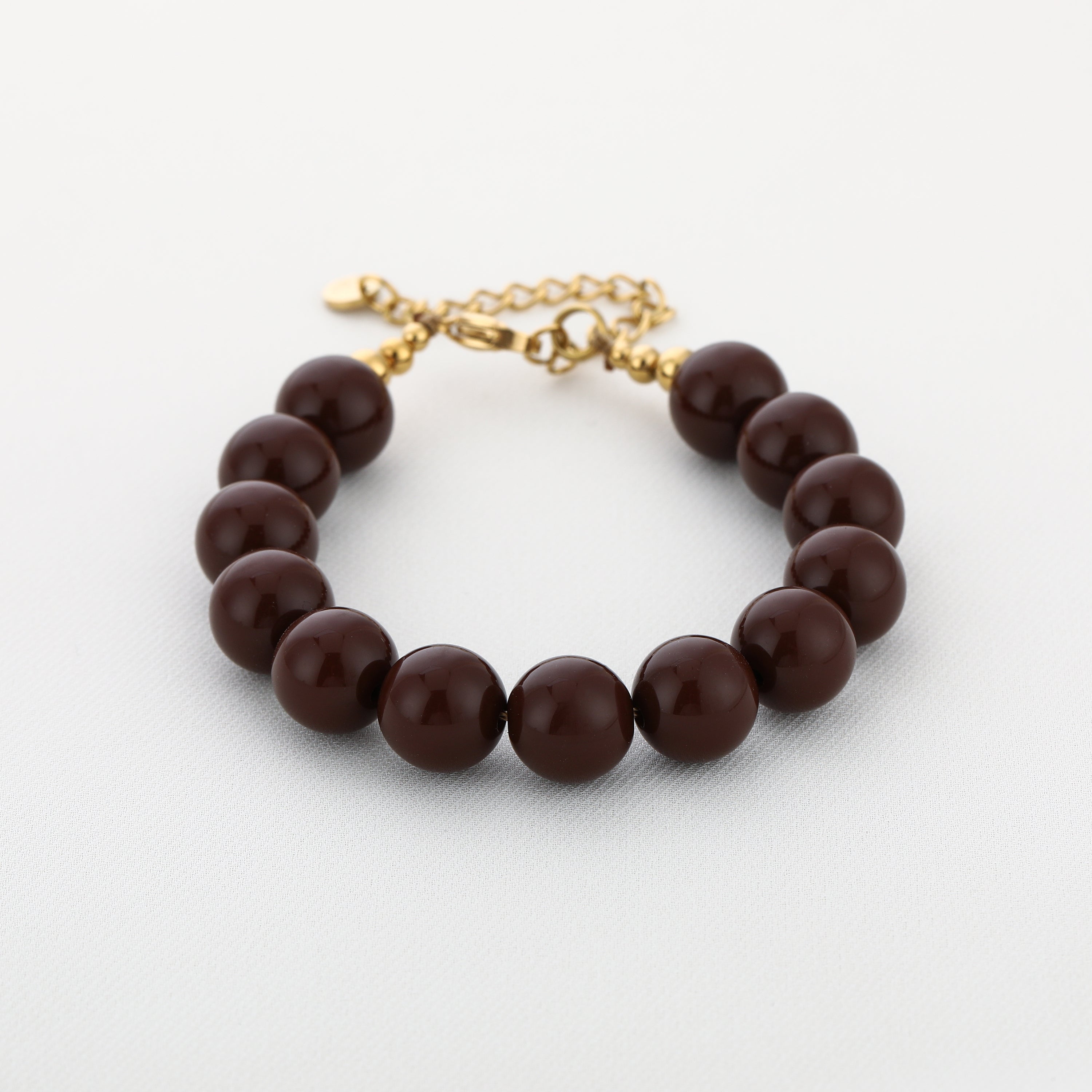Espresso Elegance Bracelet Gold – Sophisticated Brown-Toned Jewelry