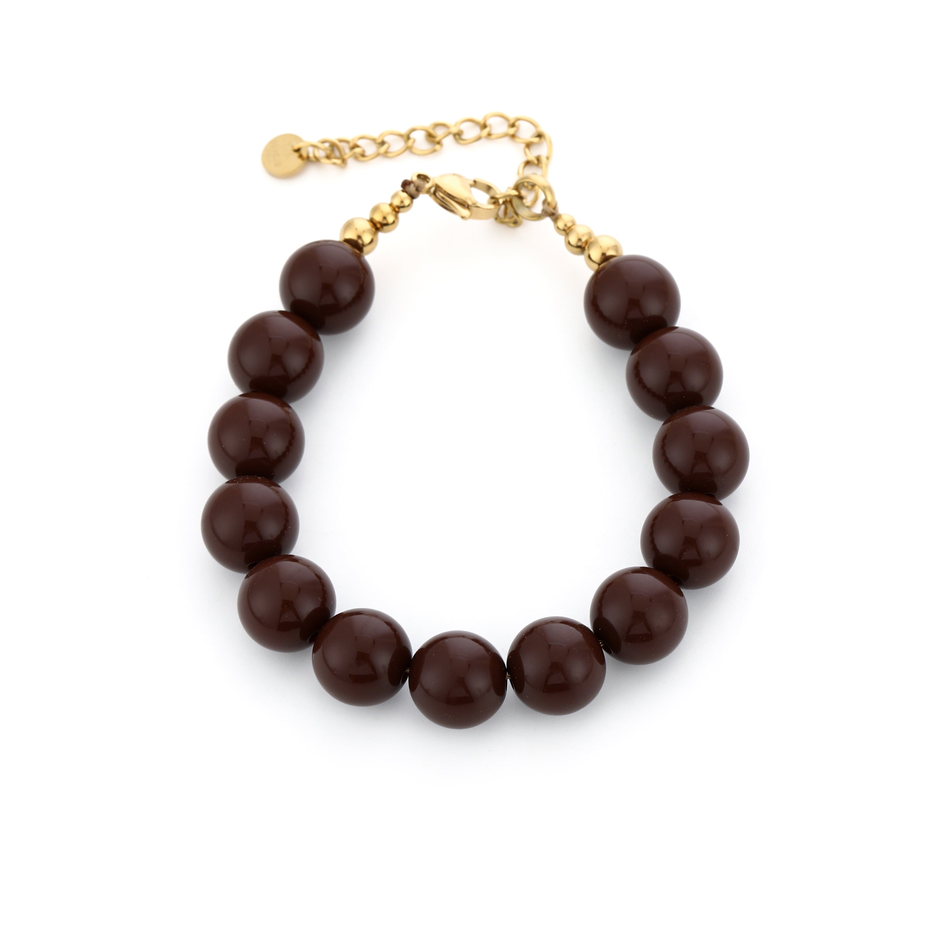 Espresso Elegance Bracelet Gold – Sophisticated Brown-Toned Jewelry