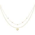 Layered Hearts Necklace Gold – Romantic Multi-Layer Chain Jewelry