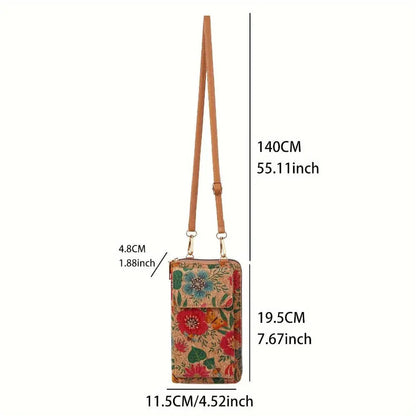 Boho Floral Crossbody Wallet