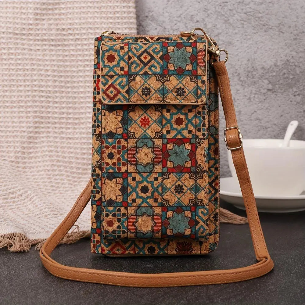 Boho Floral Crossbody Wallet