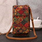 Boho Floral Crossbody Wallet