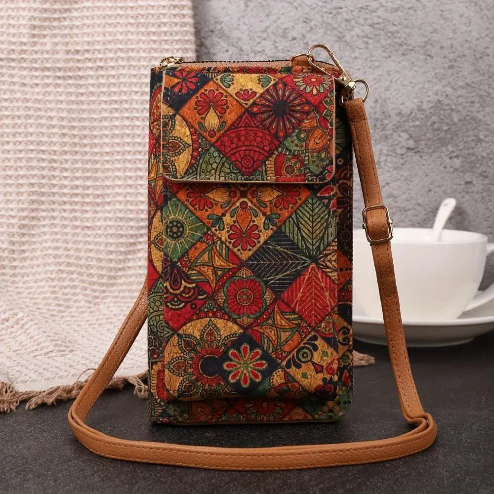 Boho Floral Crossbody Wallet
