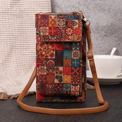 Boho Floral Crossbody Wallet