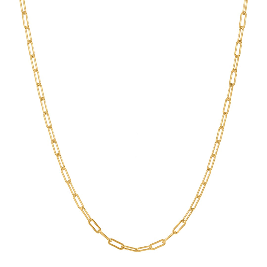 Gold Plated Paperclip Chain Necklace – Minimalist Everyday Design