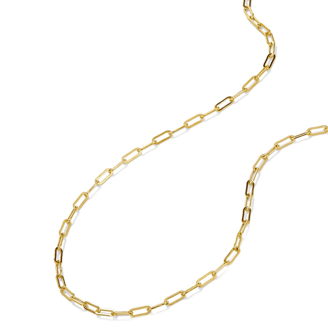 Gold Plated Paperclip Chain Necklace – Minimalist Everyday Design