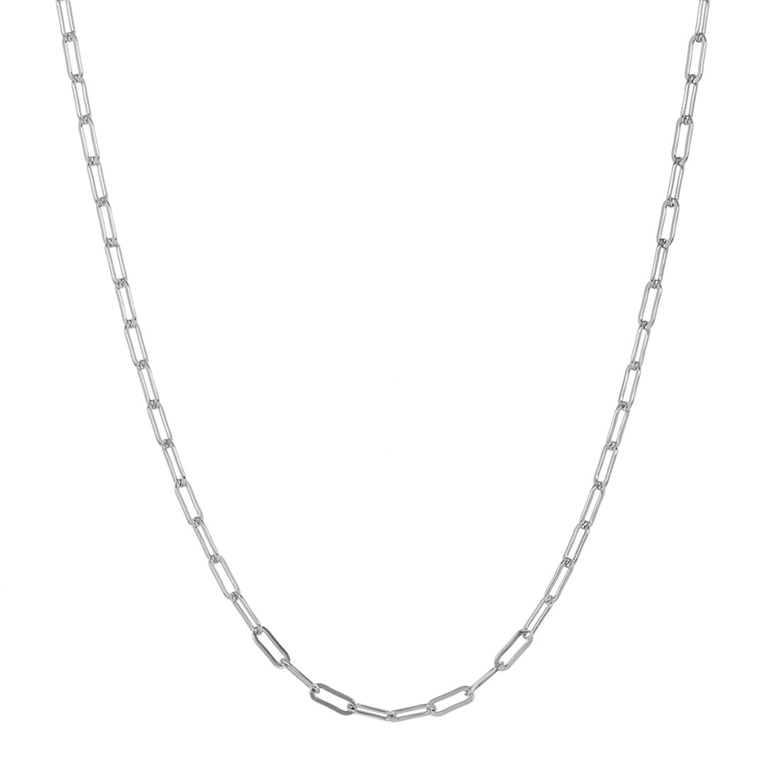 Gold Plated Paperclip Chain Necklace – Minimalist Everyday Design