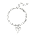 Love Rules Bracelet Silver – Romantic Heart-Inspired Jewelry
