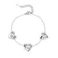 Lovers Bracelet Silver – Romantic Heart Pendant Jewelry