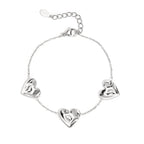 Lovers Bracelet Silver – Romantic Heart Pendant Jewelry