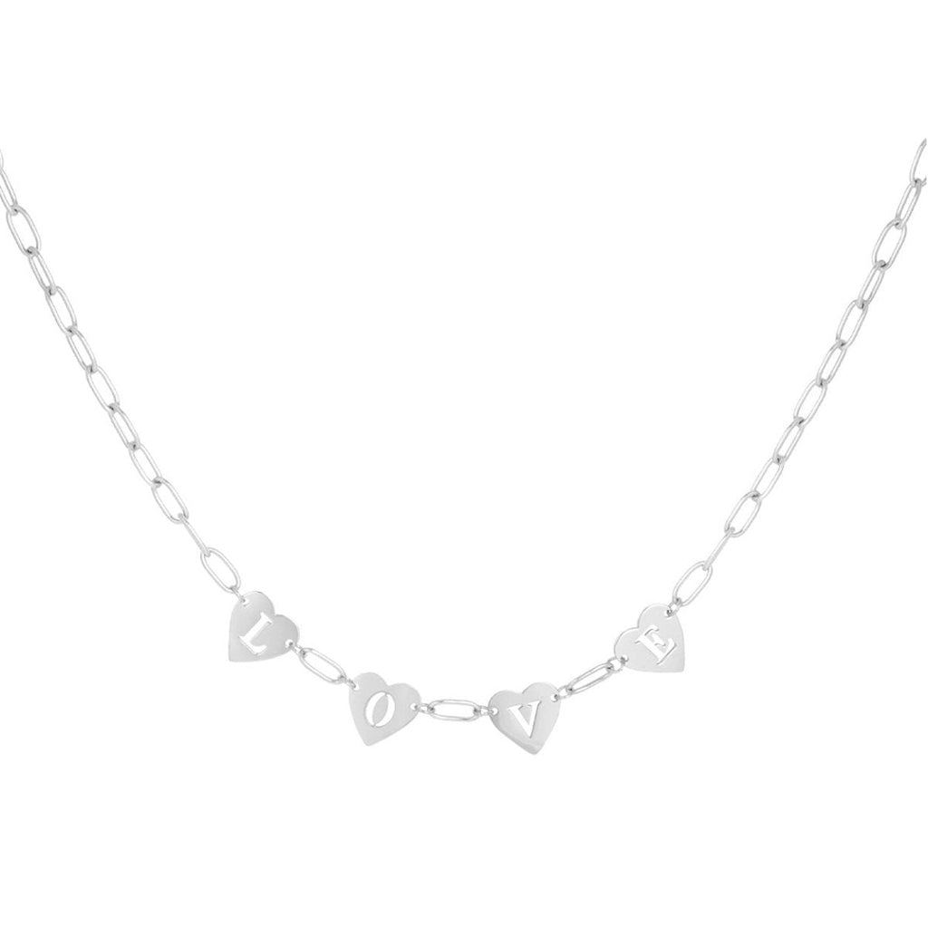 Loving Link Necklace Silver – Modern Chain Necklace for Women