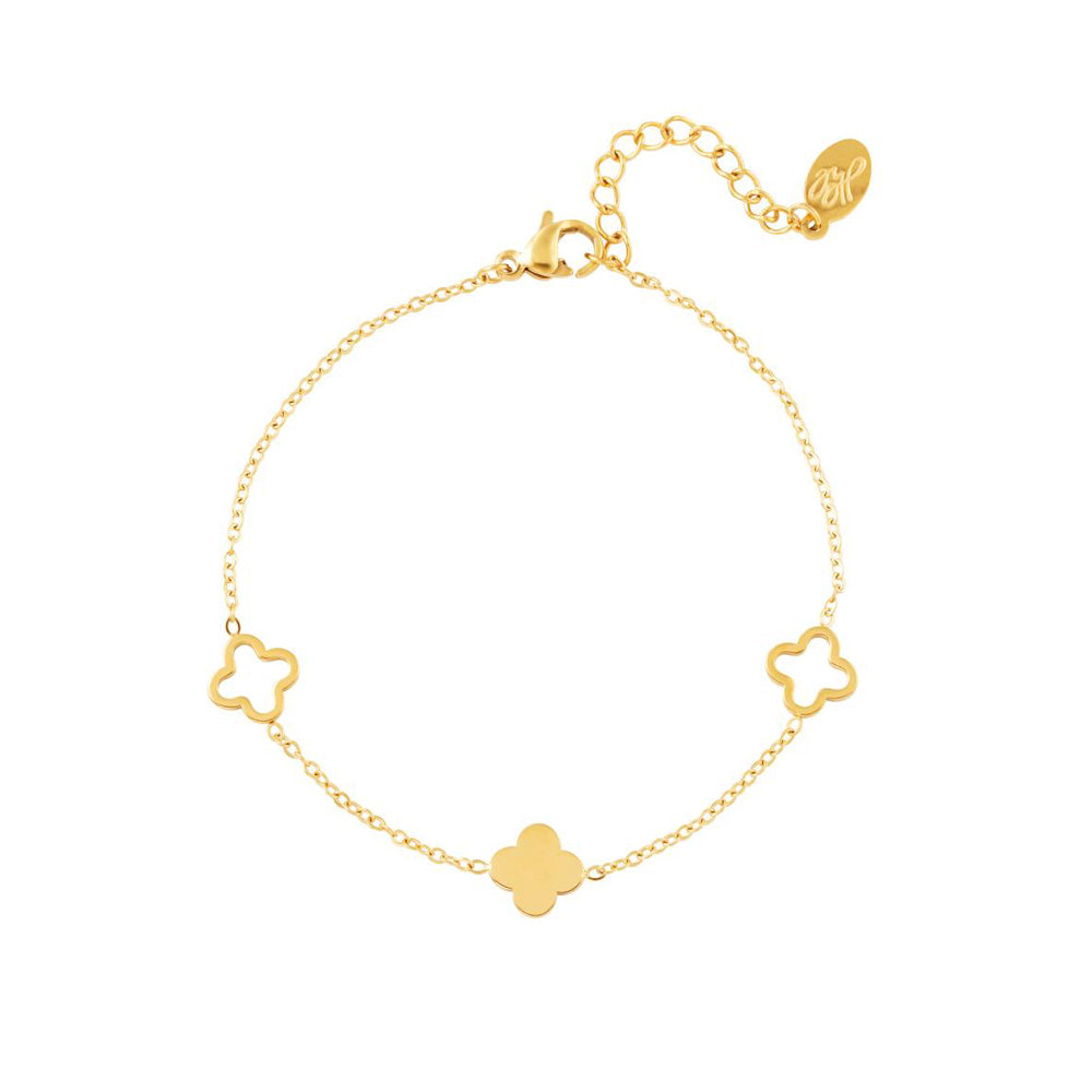 Lucky Clover Bracelet Gold – Elegant Four-Leaf Clover Jewelry