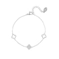 Lucky Clover Bracelet Silver – Dainty Four-Leaf Clover Jewelry