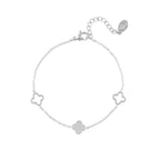 Lucky Clover Bracelet Silver – Dainty Four-Leaf Clover Jewelry
