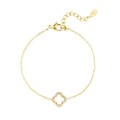 Lucky Diamond Bracelet Gold – Elegant Sparkling Clover-Inspired Jewelry