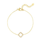 Lucky Diamond Bracelet Gold – Elegant Sparkling Clover-Inspired Jewelry