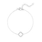 Lucky Diamond Bracelet Silver – Elegant Clover-Inspired Jewelry