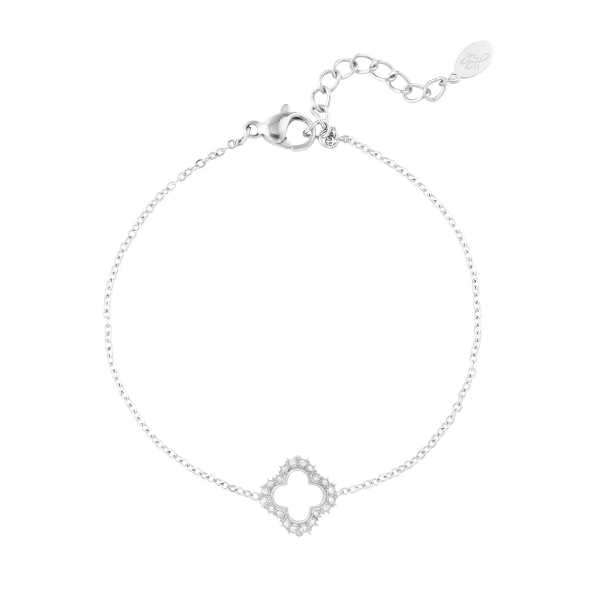 Lucky Diamond Bracelet Silver – Elegant Clover-Inspired Jewelry