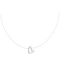 Mini Heart Necklace Silver – Dainty Sterling Silver Heart Pendant for Women