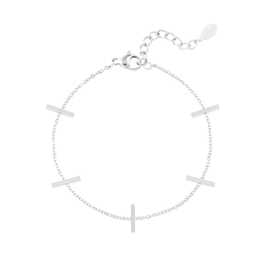 Multiple Bars Bracelet Silver – Sleek Minimalist Bar Chain Jewelry