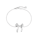 Lovely Bow Bracelet Silver – Cute Bow Charm Jewelry