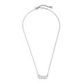 Up and Down Diamonds Necklace Silver – Elegant Sparkling Layered Pendant