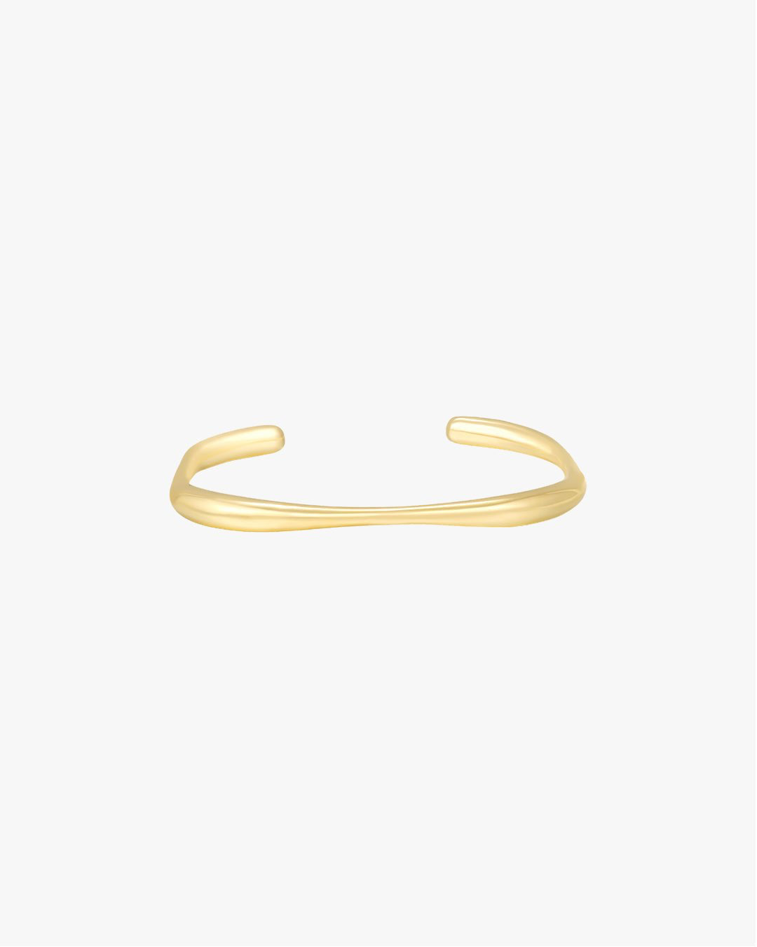 Gold bracelet on a white background