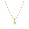 Gold Plated Puffy Heart Necklace – Dainty Classic Pendant Design