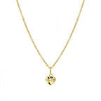 Gold Plated Puffy Heart Necklace – Dainty Classic Pendant Design