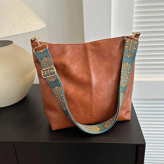Vintage Charm Leather Shoulder Bag