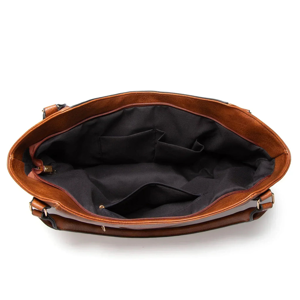Leather Shoulder Bag with Classic Design