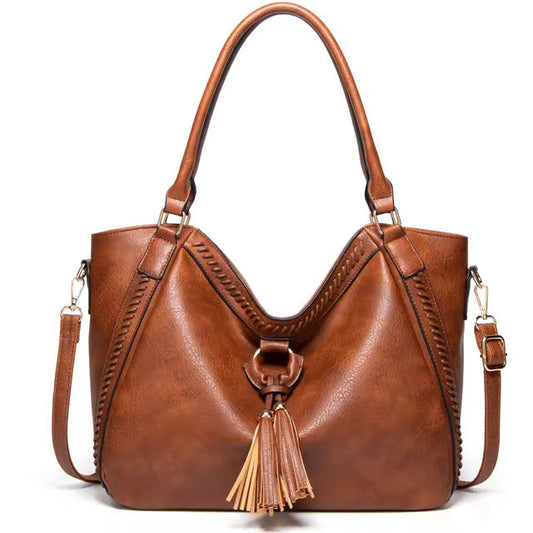 Leather Shoulder Bag with Classic Design