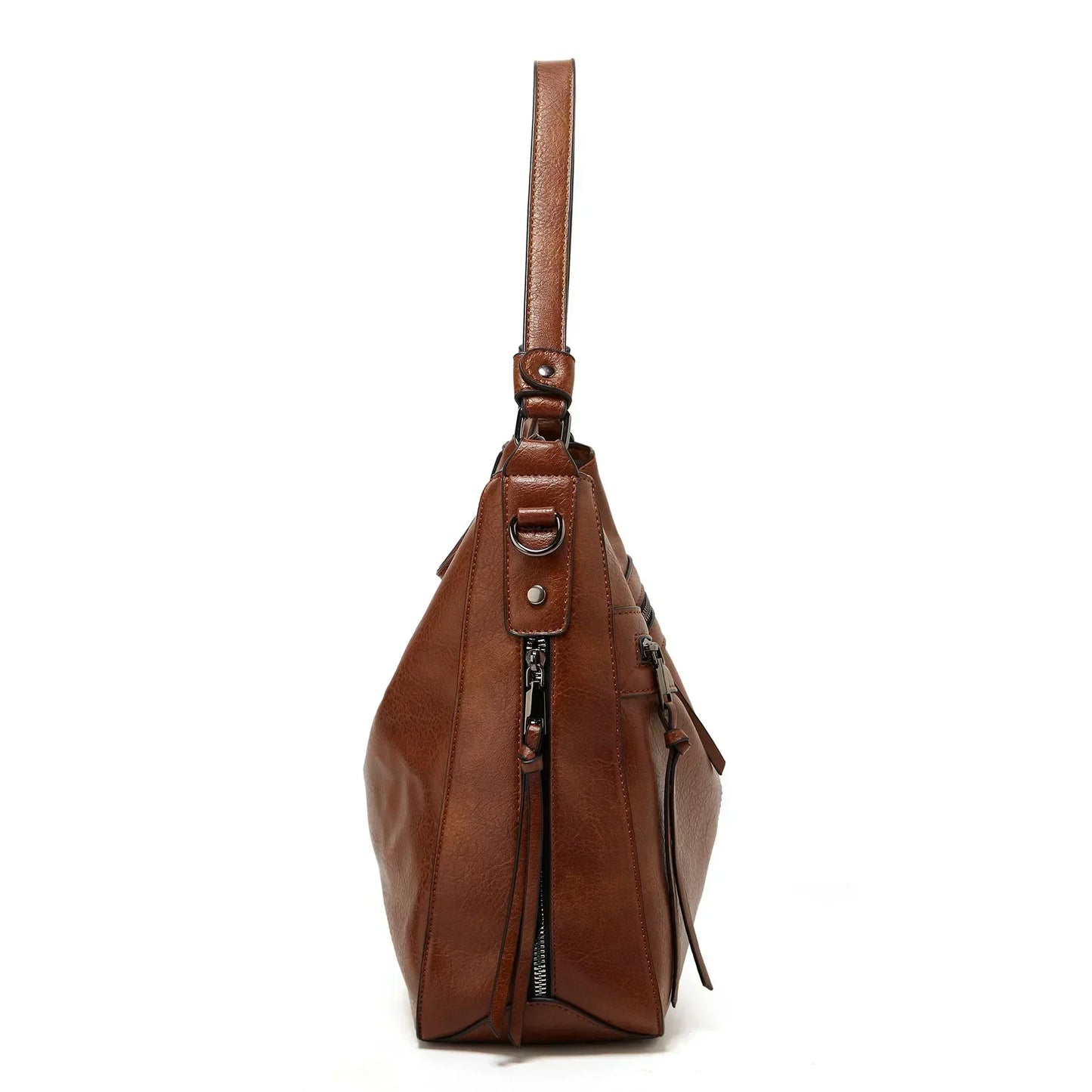 Vintage Leather Shoulder Bag with Classic Charm