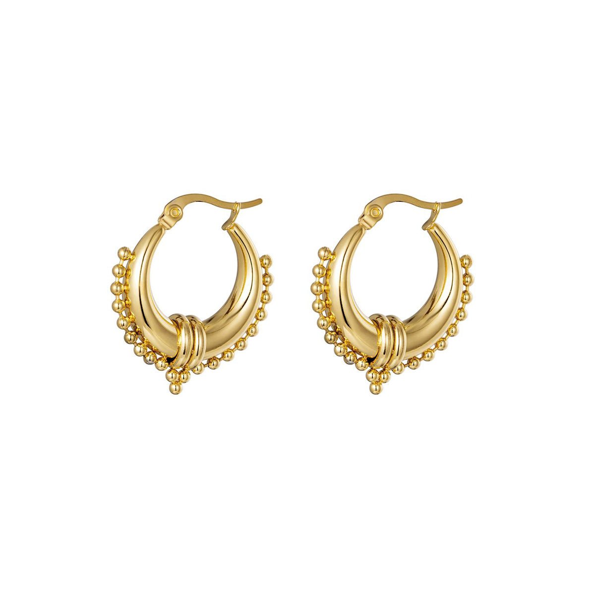 Saraswati Gold Statement Earrings for Women