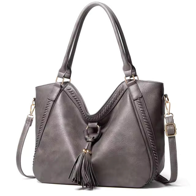Leather Shoulder Bag with Classic Design