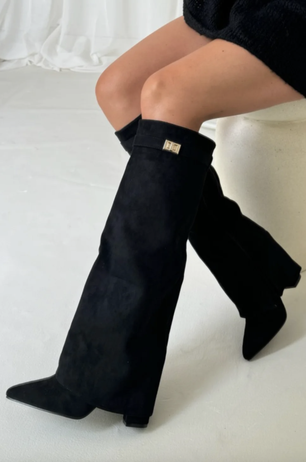 Women's Knee Length Boots with Buckle Adjustment