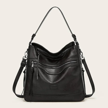 Vintage Leather Shoulder Bag with Classic Charm