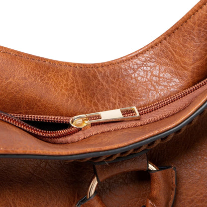 Leather Shoulder Bag with Classic Design