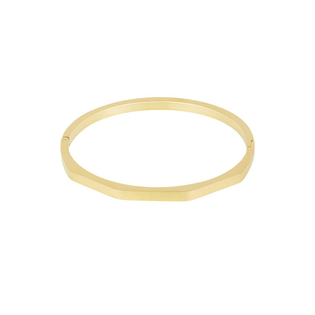 Shaped Bangle Bracelet Gold – Modern Geometric Cuff Jewelry