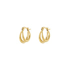 Small Double Gold Hoop Earrings for Women
