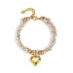 Soft Heart Chain Bracelet Gold – Romantic Heart Chain Jewelry