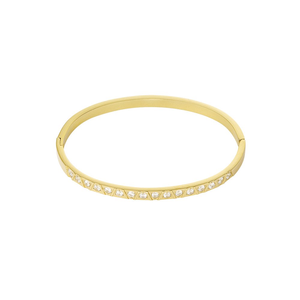 Spicy Diamond Bangle Bracelet Gold – Stylish Crystal Cuff Jewelry