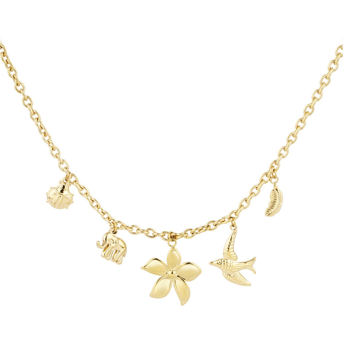 Spirit of Nature Charm Necklace Gold – Botanical Pendant Jewelry