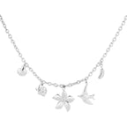 Spirit of Nature Charm Necklace Silver – Leaf Pendant Boho Jewelry